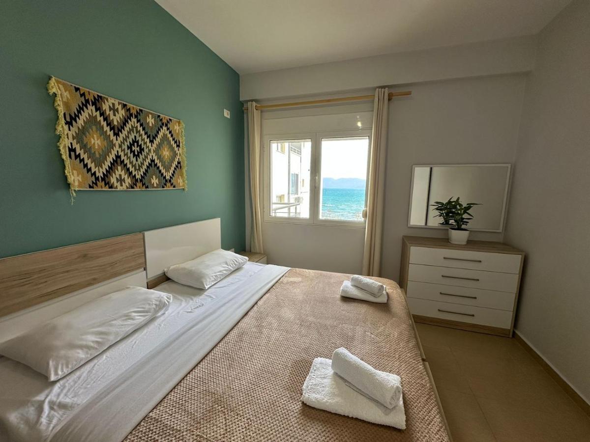 Trea Accomodations - On Private Beach With Sunbed & Umbrella Vlore Luaran gambar